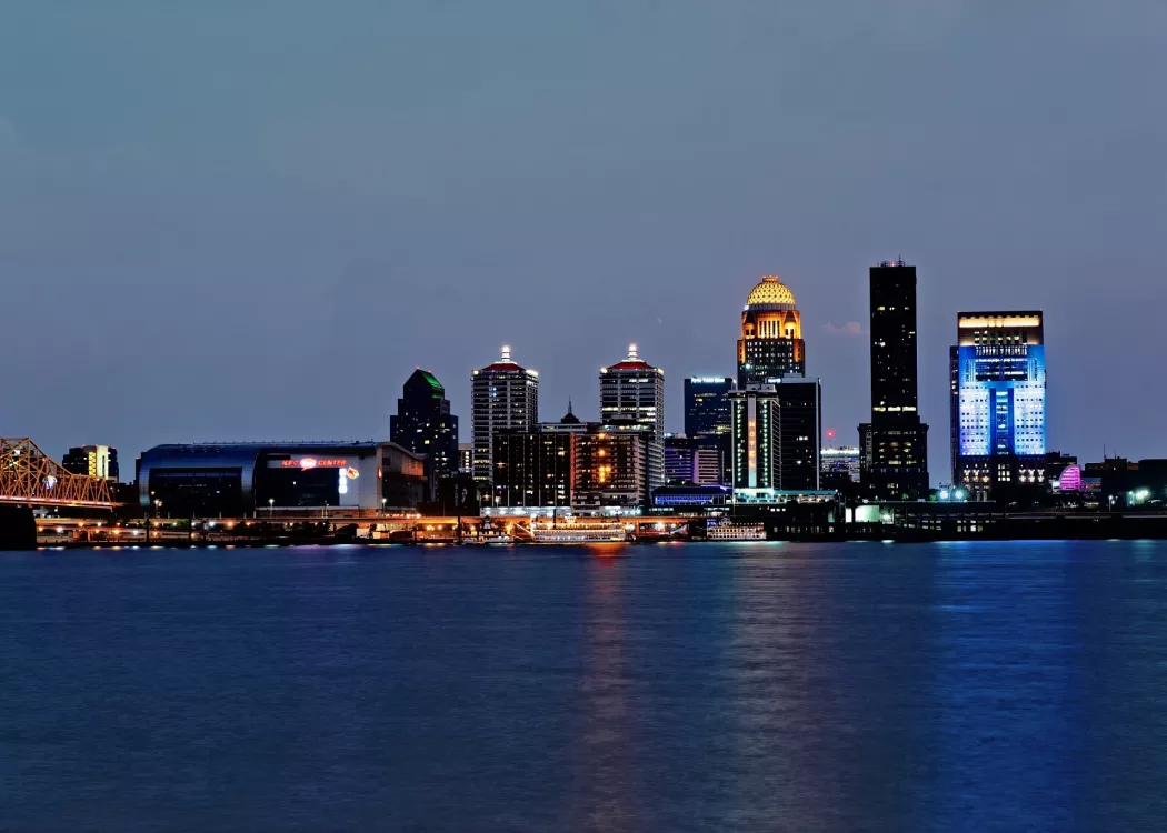 Nighttime skyline of Louisville, Kentucky