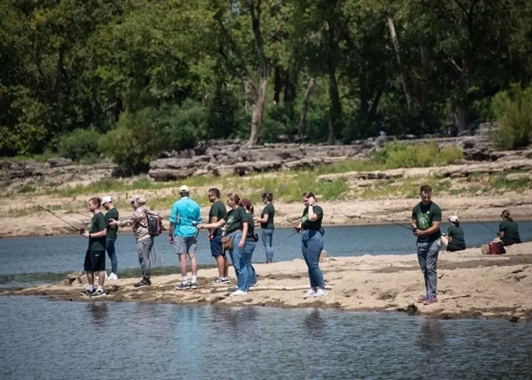 Volunteer anglers caught freshwater drum and catfish at Falls of the Ohio State Park. The fish were analyzed for contaminants by University of Louisville researchers.